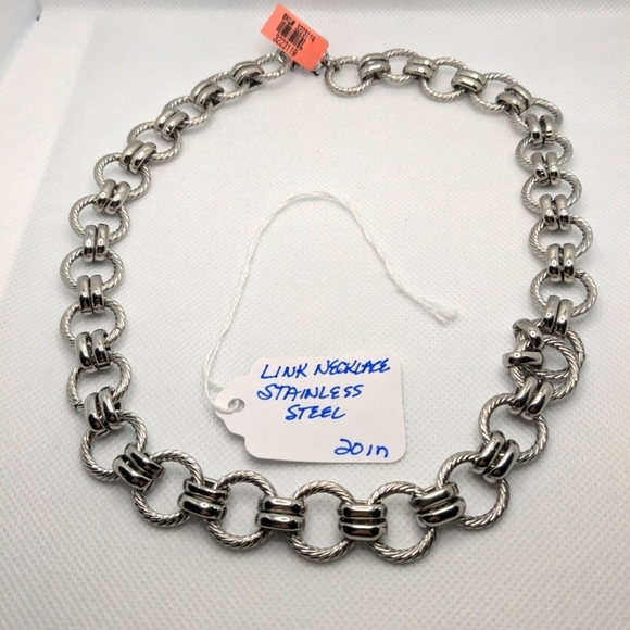 New 20" Stainless Steel Round Link Necklace - Picture 8 of 8